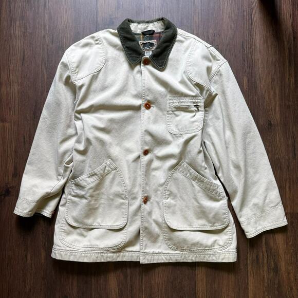 L.L. Bean Beige Cotton Chore Field Barn Hunting Jacket Coat - Size XL - Picture 1 of 8
